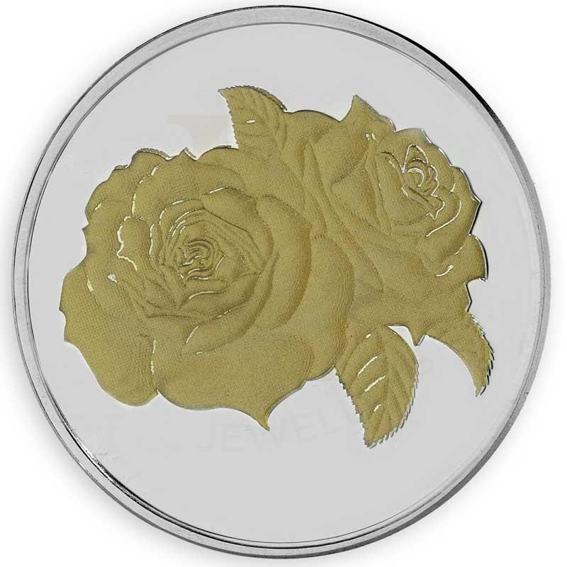 Silver 50 Grams Rose Coin In Fine 999 - Fkjconsl3115 Bars