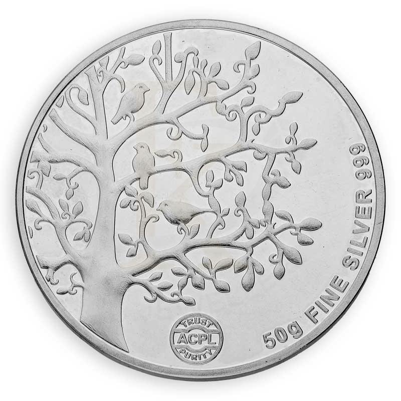عملة شجرة 50 جرام من الفضة من فئة 999 - Fkjconsl 3116 بار