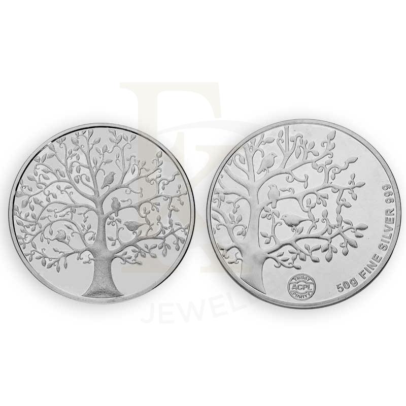 Silver 50 Grams Tree Coin In Fine 999 - Fkjconsl3116 Bars