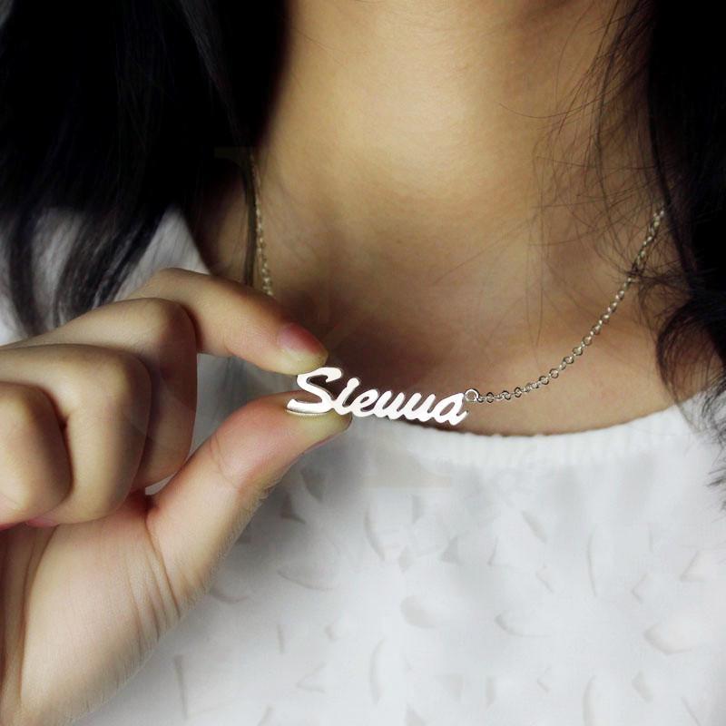 Silver 925 Personalized Name Necklace - Fkjnklsl2689 Necklaces