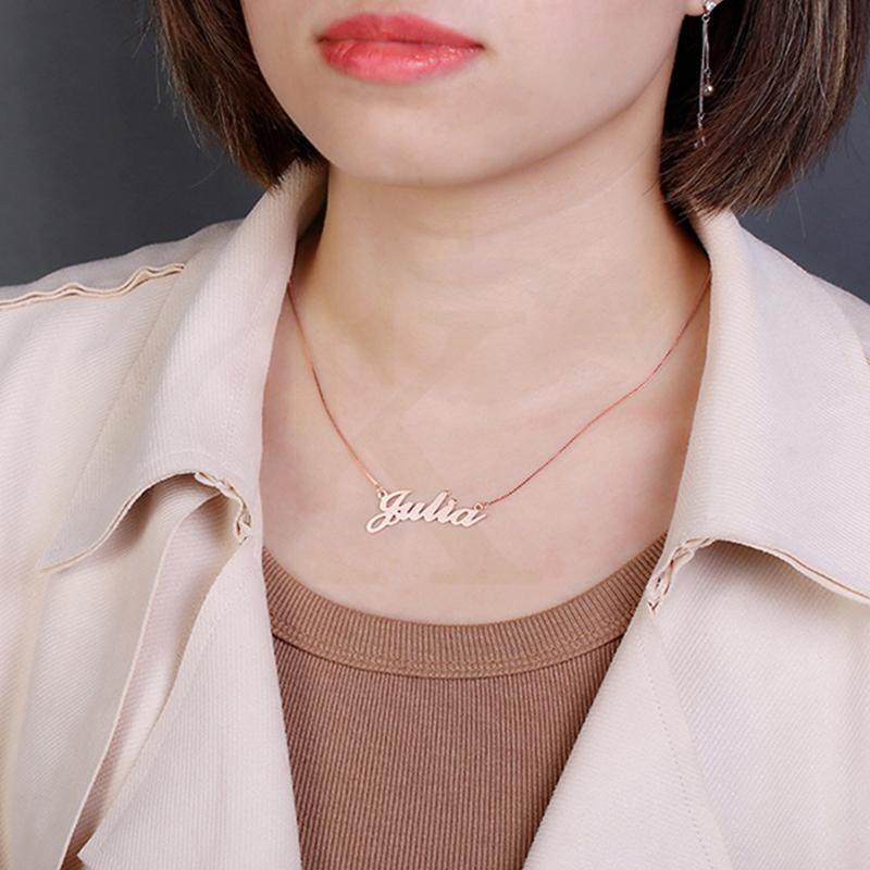 Silver 925 Rose Gold Plated Personalized Name Necklace - Fkjnklsl2684 Necklaces