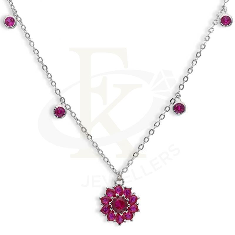 عقد من الفضة الإسترليني عيار ٩٢٥ على شكل زهرة - عقد Fkjnklsl925