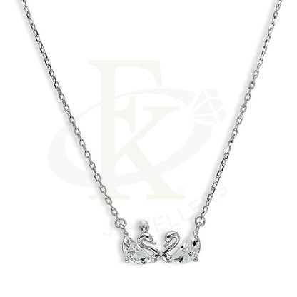 Italian Silver 925 Twin Swan Necklace - Fkjnklsl2663 Necklaces